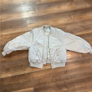 Zara Grey Bomber Jacket